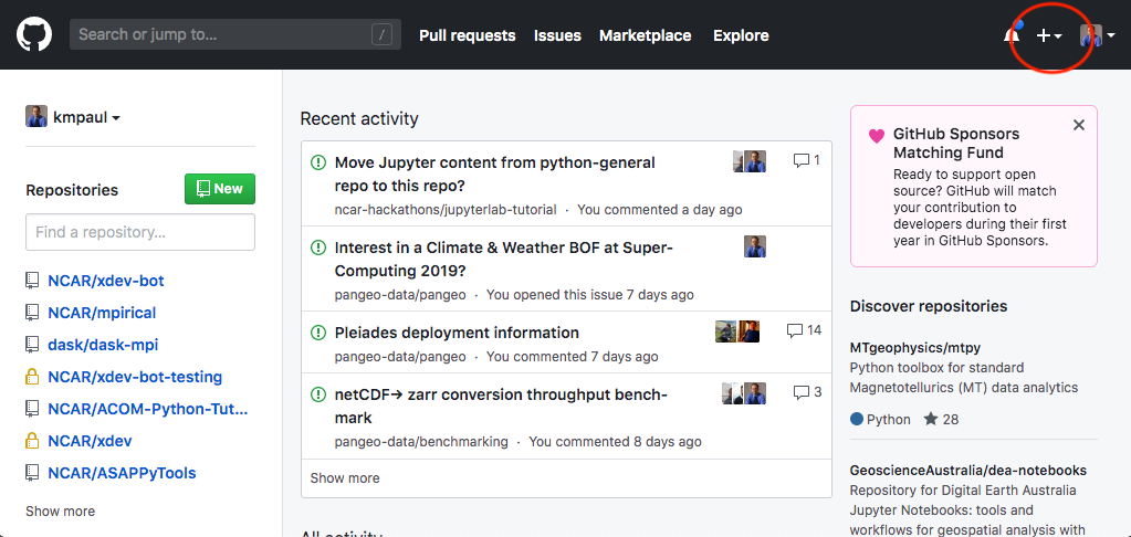 GitHub Plus Sign